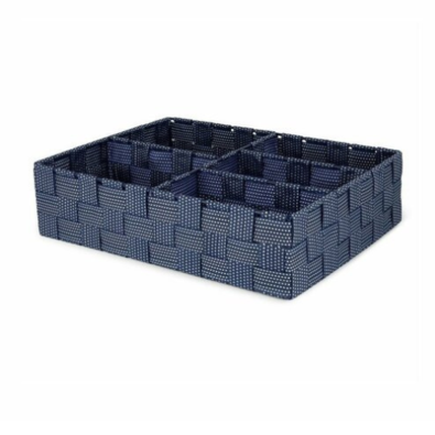 Organizator rufe și accesorii Compactor Toronto,5 compartimente, albastru-gri