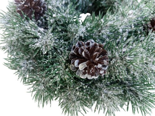 Ghirlanda din plastic cu conuri de brad, lungime  28 cm