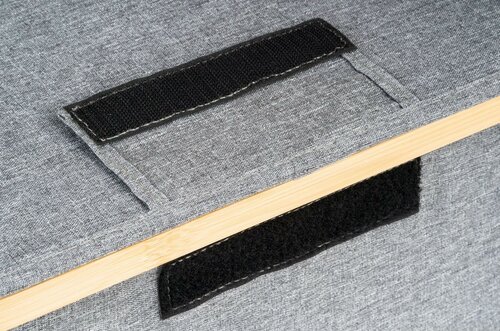 Pojemnik do przechowywania G21 24 x 30 x 15 cm, bambusowy z pokrywką, szary