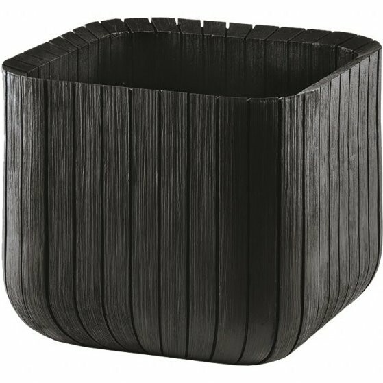 Keter Plastový kvetináč Cube planter M sivá, 30 cm, S