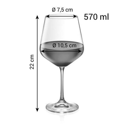 Tescoma Kieliszki do czerwonego wina GIORGIO 570 ml, 6 szt.