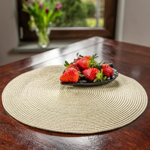 Altom Strojenje Straw bež, premer 38 cm, set 4kosov