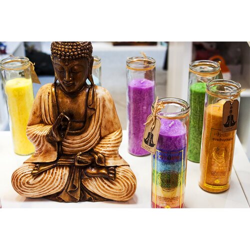 Lumânare parfumată Arome Chakra Spiritualitate, parfum levănțică, 320 g