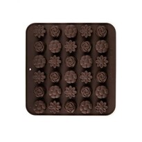 Banquet Silikonové formičky na čokoládu Culinaria Brown, 21,4 x 20,6 cm, mix tvarů