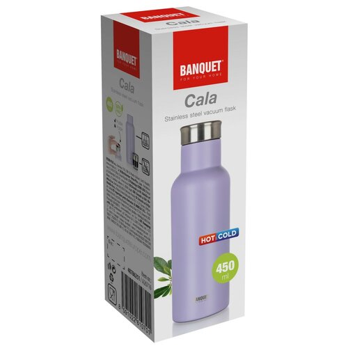 CALA rozsdamentetlen acél termosz 450 ml, lila