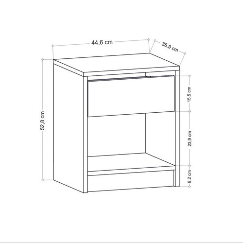 Nachttisch Sheridan Anthracite