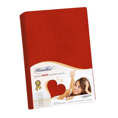 Bellatex Froté prestieradlo Kamilka červená, 180 x 200 cm