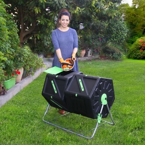 Compostor rotativ Plastia DUO, 2 x 105 l
