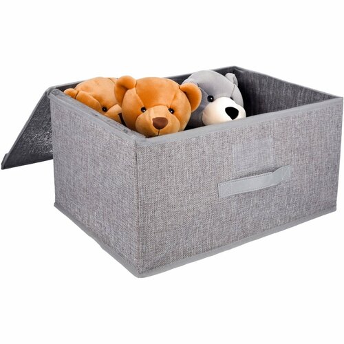 Skládací úložný box s odklopným víkem 44 × 33 × 22 cm