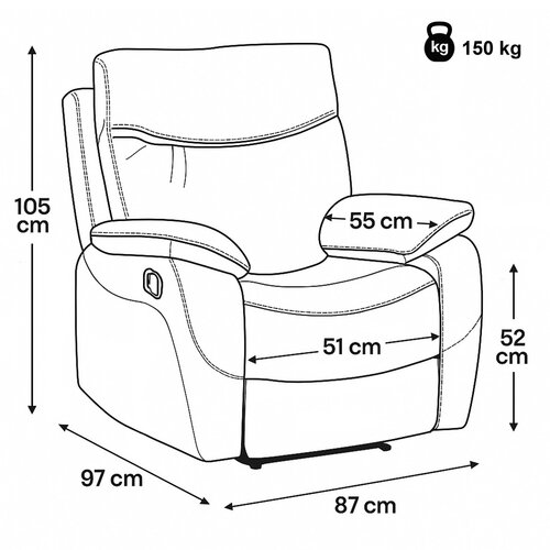 Positionssessel 4092 COF3, Vintage, dunkelbraun