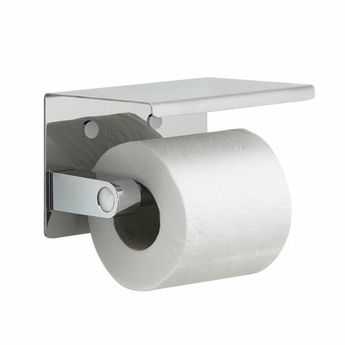 GEDY 2839 držák toaletního papíru s poličkou, stříbrná