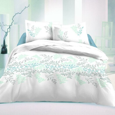 Lenjerie de pat pentru 2 persoane Victoria Luxury  Collection, satin alb, 200 x 200 cm, 70 x 90 cm
