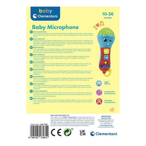 Clementoni Baby mikrofón, 20 cm