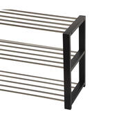Metalowa szafka na buty FRAME 3, czarna
