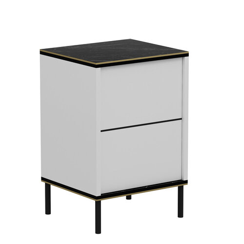 Nočný stolík Imaj White Marble