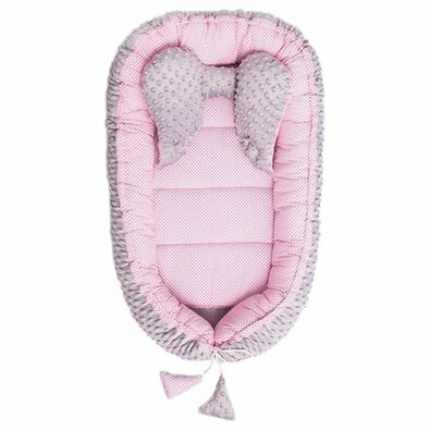 Belisima Кокон-гніздечко для немовляти Minky Sweet Baby, рожевий