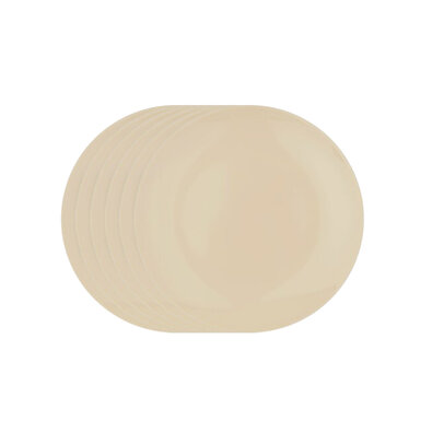 Set farfurii ceramice de desert Orion Alfa21 cm, crem, 6 buc.