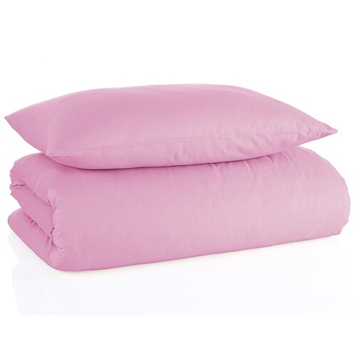 Бавовняна постільна білизна Color рожевий 140 x 200 см, 70 x 90 см