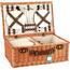 Coș de picnic pentru 4 persoane maro, 54 x 34 x 20 cm