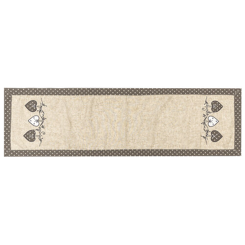 Доріжка Серця в горошок сіра, 40 х 140 см