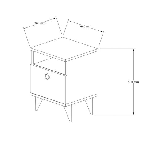 Măsuță de noptieră Barlo Walnut