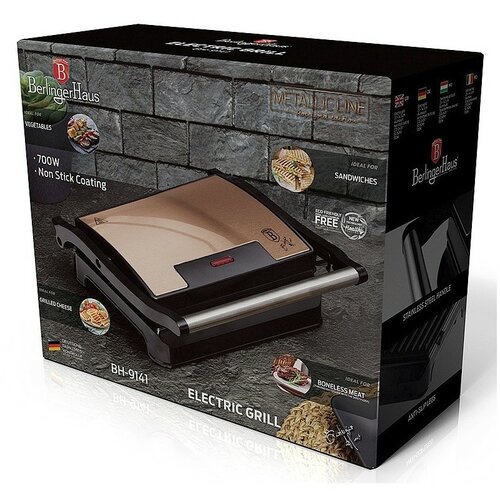 Berlinger Haus Kontaktný gril Rosegold Metallic Line, 700 W