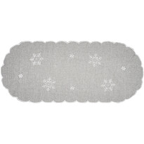 Weihnachtliche Tischdecke Schneeflocken grau , 40