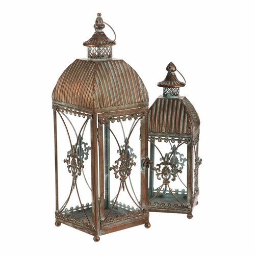 Set de felinare metalice Romance, 2 buc., cupru