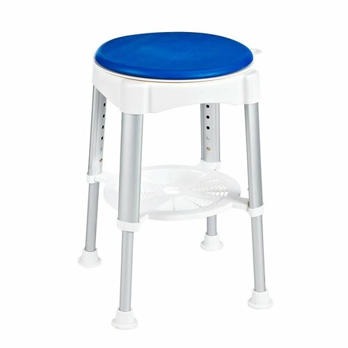 Fotografie SAPHO A0050401 Handicap otočná stolička, nastavitelná výška, bílá/modrá