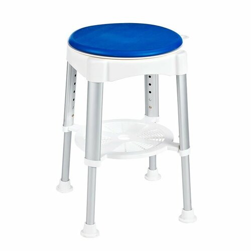 SAPHO A0050401 Mozgássérült forgószék, állíthatómagasságú, fehér/kék