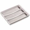Kesper 30094 Plastični predalnik za jedilnipribor, 3 predali, bel, 40,5 x 32,5 x 4,5 cm