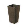 FURU SQUARE ECO WOOD virágtartó 39, 5 cm, sötétbarna, betéttel