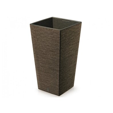 FURU SQUARE ECO WOOD virágtartó 39, 5 cm, sötétbarna, betéttel
