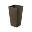 FURU SQUARE ECO WOOD virágtartó 39, 5 cm, sötétbarna, betéttel