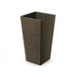 FURU SQUARE ECO WOOD virágtartó 39, 5 cm, sötétbarna, betéttel
