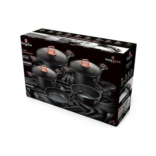 Berlinger Haus 10-teiliges Geschirrset Black Rose Collection