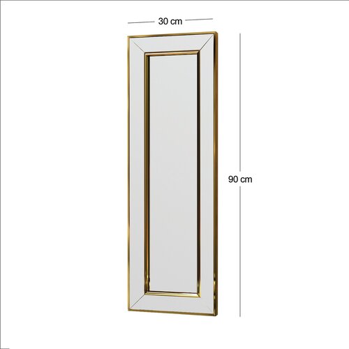 Zrkadlo Carlos Gold 30 x 90 cm