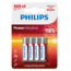 Philips AAA 1,5 V Power Alkaline elemek, 4 db