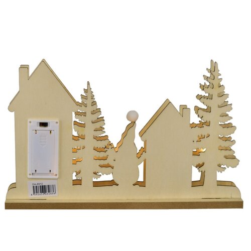 Świąteczna dekoracja świetlna Domki, 28 x 17,5 x 5 cm, LED