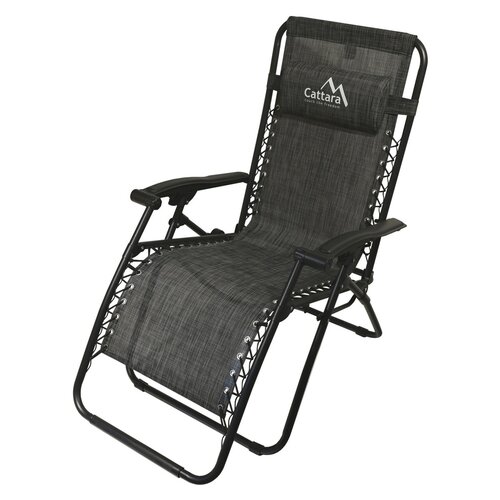 Cattara 13520 Klappbarer Liegestuhl Alicante, Anthrazit, 150 x 66 cm