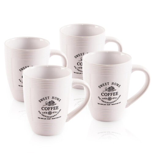 Orion Keramiktassen-Set Sweet Home 450 ml, 4 St.