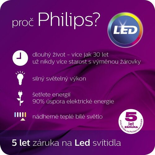 Philips 17296/30/16 Venkovní nástěnné LED svítidlo Yarrow 21 cm, černá