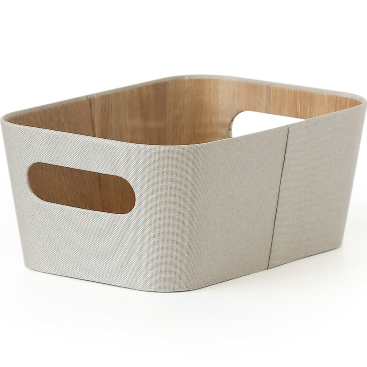 Kitchisimo Sada 2 úložných košíků 26 × 18 × 11 cm, krémová, S