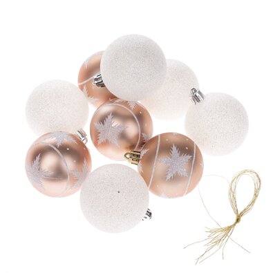 Set de decorațiuni de Crăciun Novara, diametru 8cm, 9 bucăți