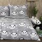 4Home Krepp-Bettwäsche Nordic Panda, 140 x 200 cm, 70 x 90 cm