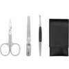 Zestaw do paznokci Kai w skórzanym etui Beauty Care – nożyczki, pilnik, pęseta
