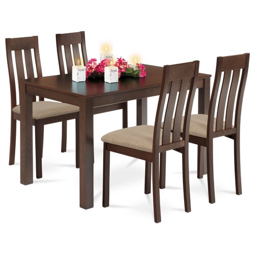 Set de scaune de sufragerie BC-2602, nuc, 2 buc