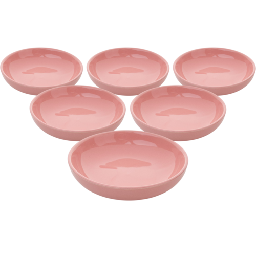 Set de 6 boluri ceramice Lunis 13 cm, roz