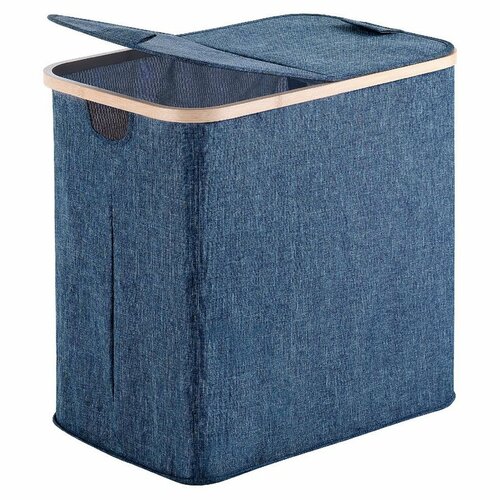 GEDY 133805 Yoshi coș pentru rufe 53 x 51 x 34 cm,bambus, albastru