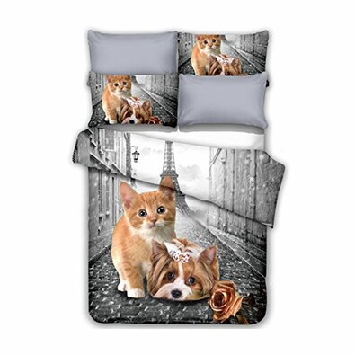 Lenjerie DecoKing Anilove Little Pair, 135 x 200 cm, 80 x 80 cm